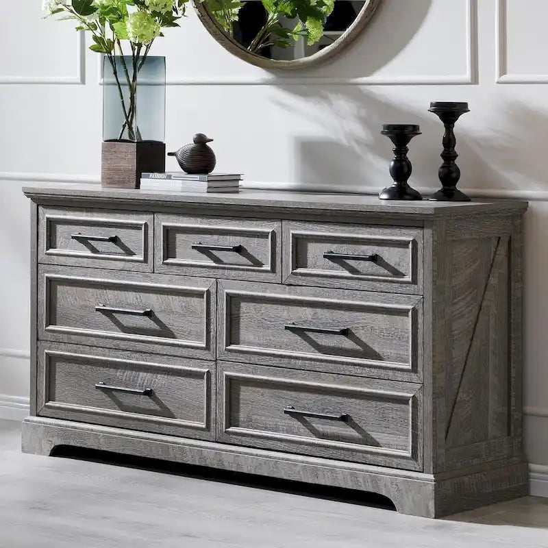 Commode polyvalente à 7 tiroirs style ferme