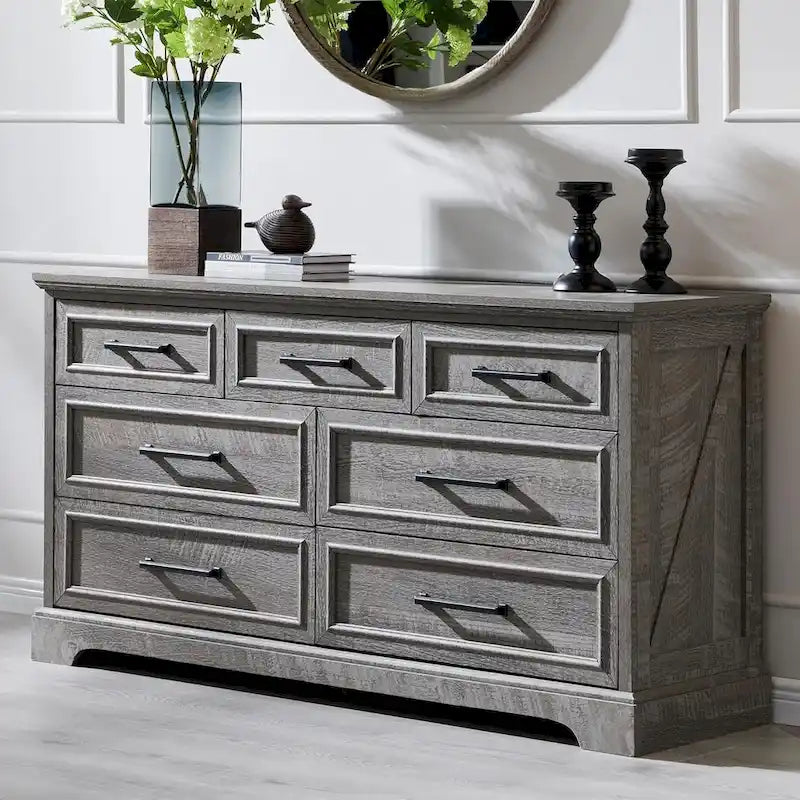 Commode polyvalente à 7 tiroirs style ferme