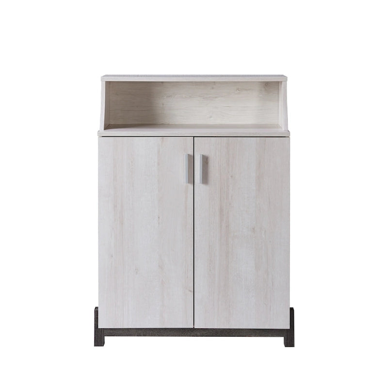 Armoire à chaussures moderne à double porte et 5 étagères