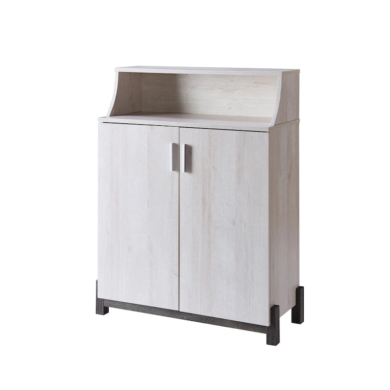 Armoire à chaussures moderne à double porte et 5 étagères