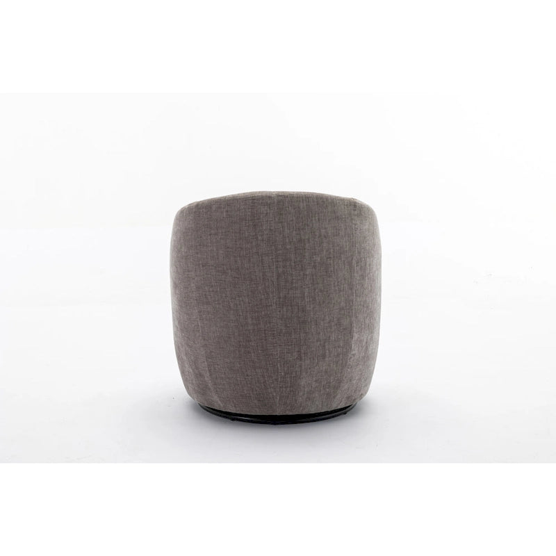 Fauteuil pivotant rond en tissu chenille avec base ronde – Plusieurs coloris