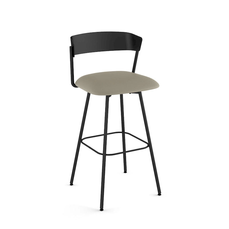 Tabouret de comptoir et de bar pivotant style scandinave avec assise rembourrée – Plusieurs options