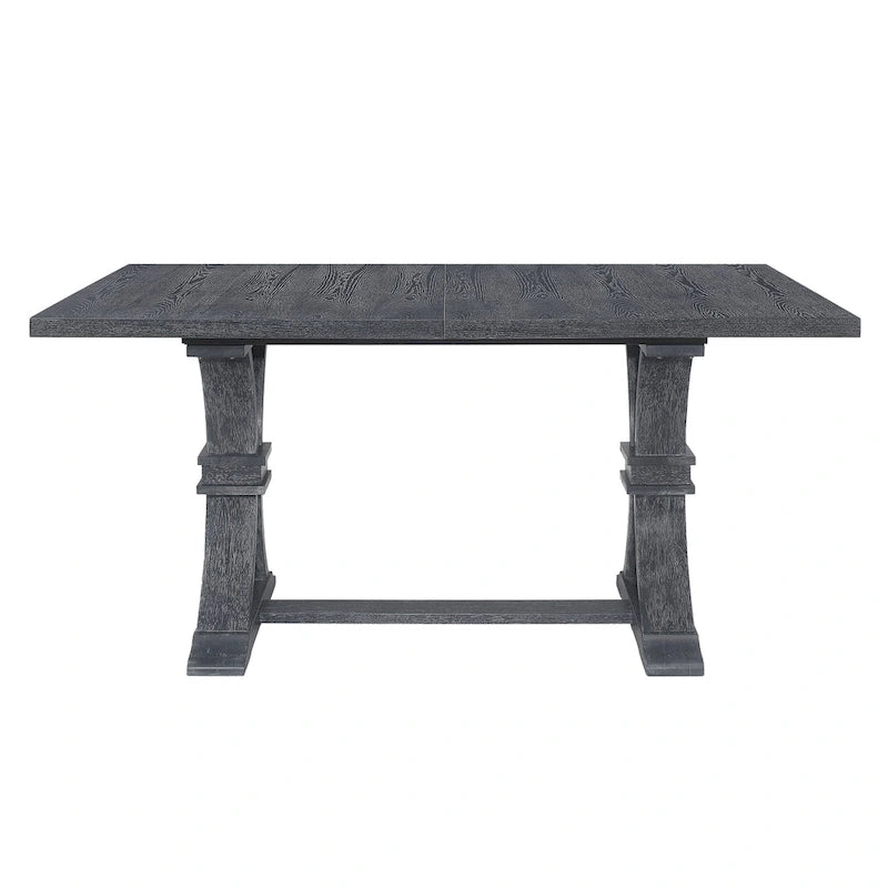 Table de salle à manger rustique extensible avec piètement en X