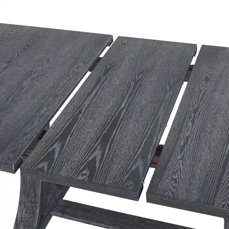 Table de salle à manger rustique extensible avec piètement en X