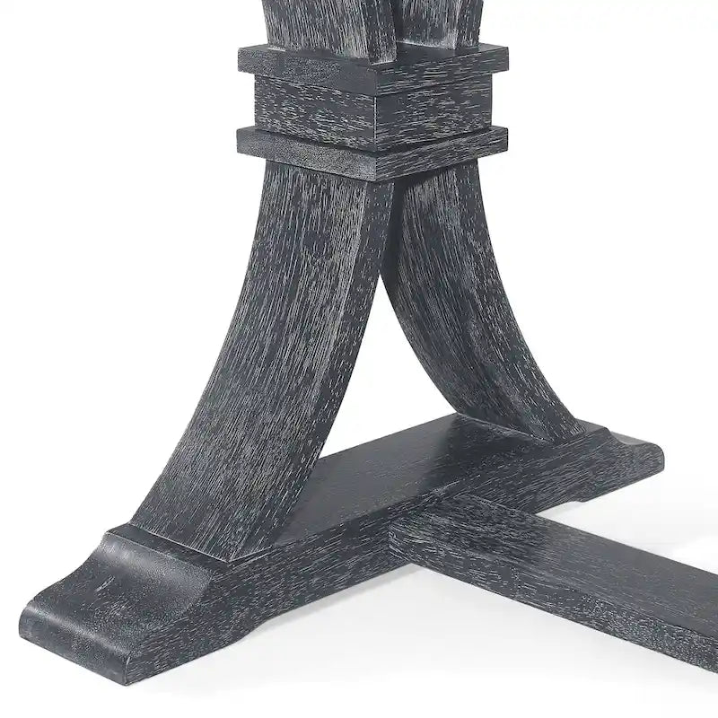 Table de salle à manger rustique extensible avec piètement en X