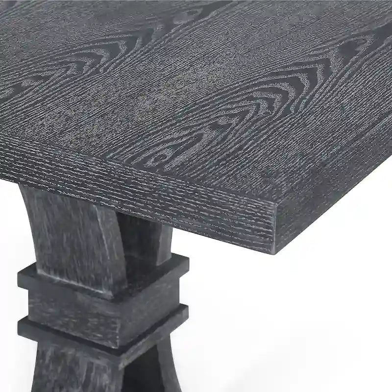 Table de salle à manger rustique extensible avec piètement en X
