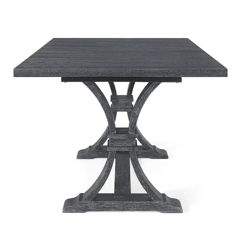 Table de salle à manger rustique extensible avec piètement en X