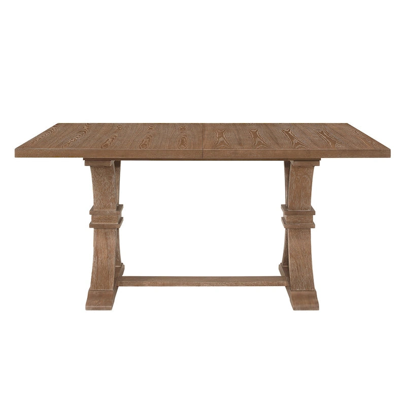 Table de salle à manger rustique extensible avec piètement en X