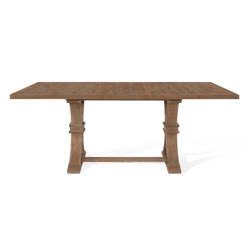 Table de salle à manger rustique extensible avec piètement en X