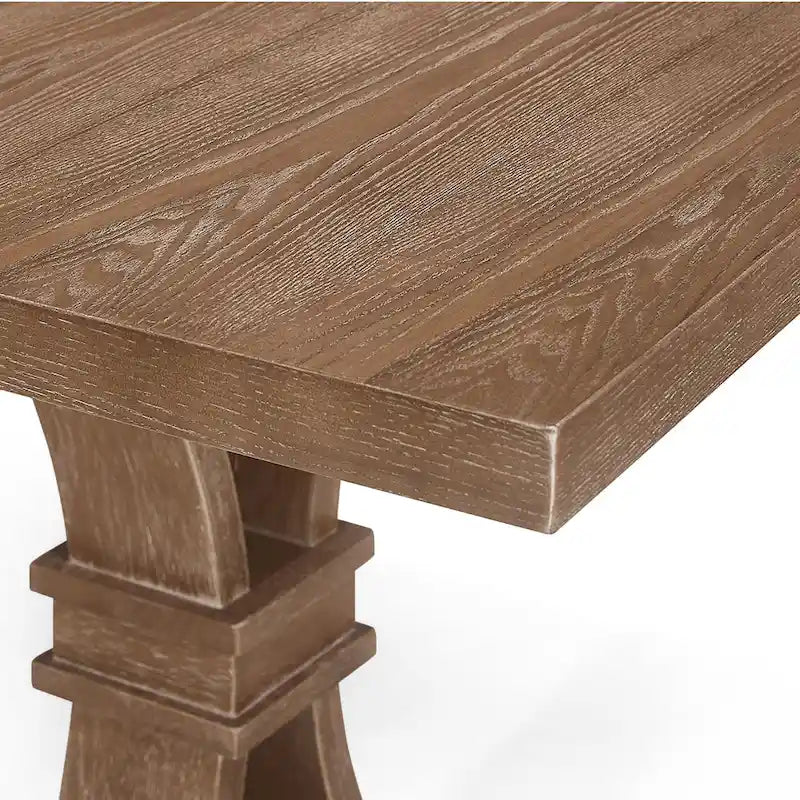 Table de salle à manger rustique extensible avec piètement en X