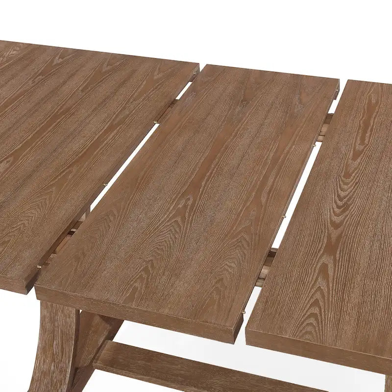 Table de salle à manger rustique extensible avec piètement en X
