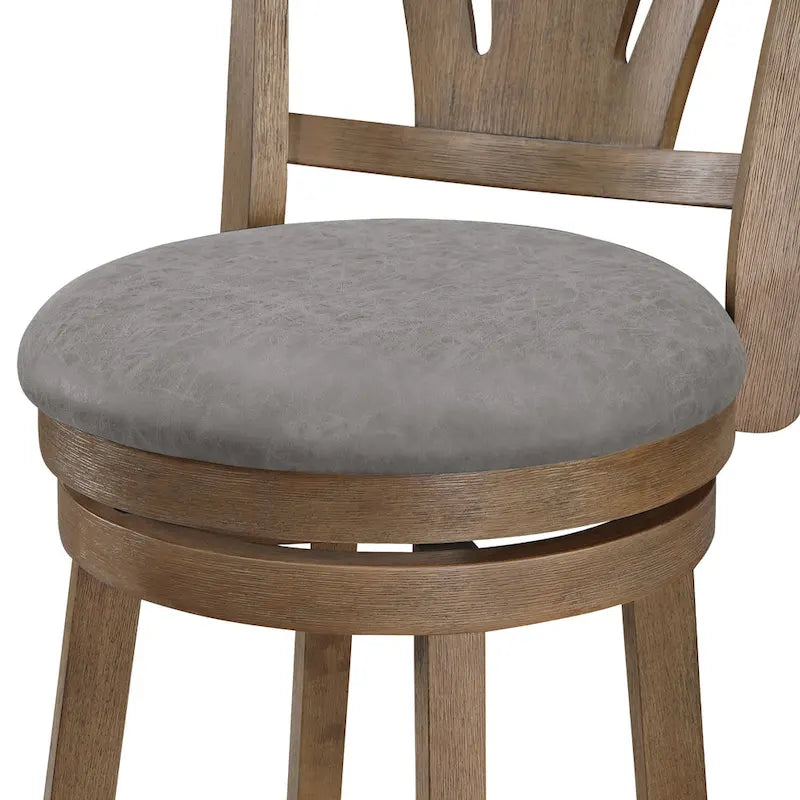 Tabouret de comptoir de ferme pivotant avec dossier incurvé et siège rembourré – Plusieurs couleurs