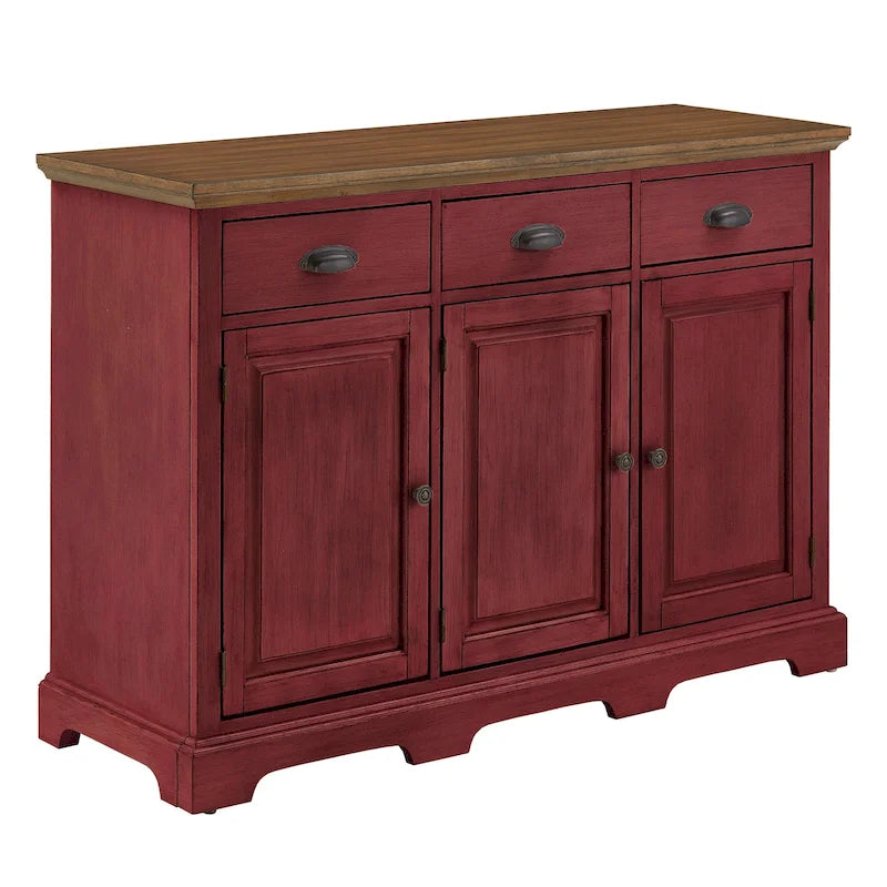 Buffet en bois rustique avec tiroirs et rangements – Plusieurs finitions
