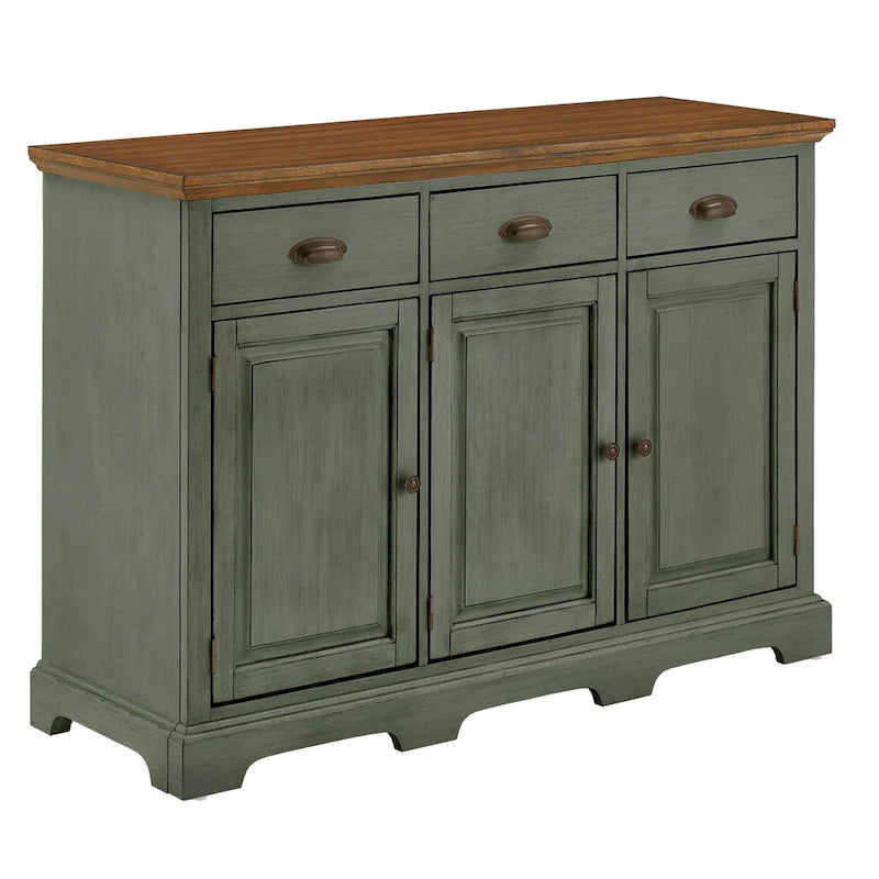 Buffet en bois rustique avec tiroirs et rangements – Plusieurs finitions