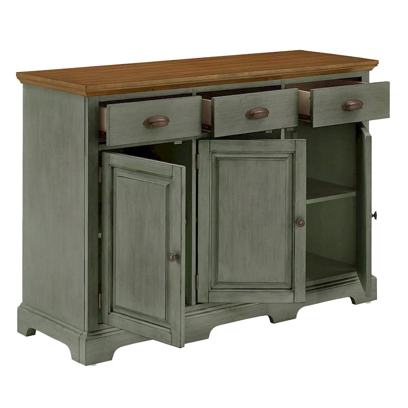 Buffet en bois rustique avec tiroirs et rangements – Plusieurs finitions