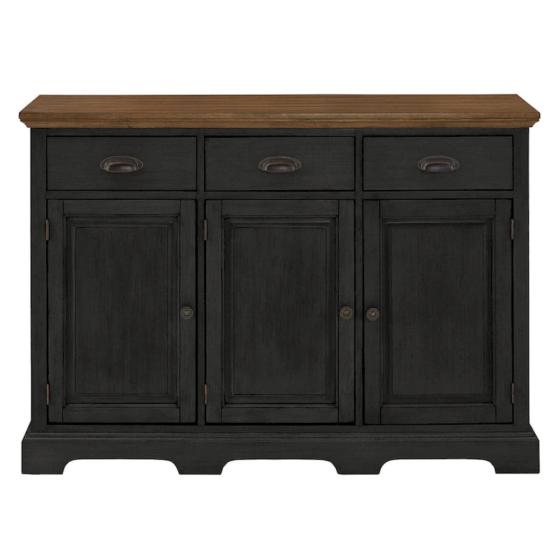 Buffet en bois rustique avec tiroirs et rangements – Plusieurs finitions