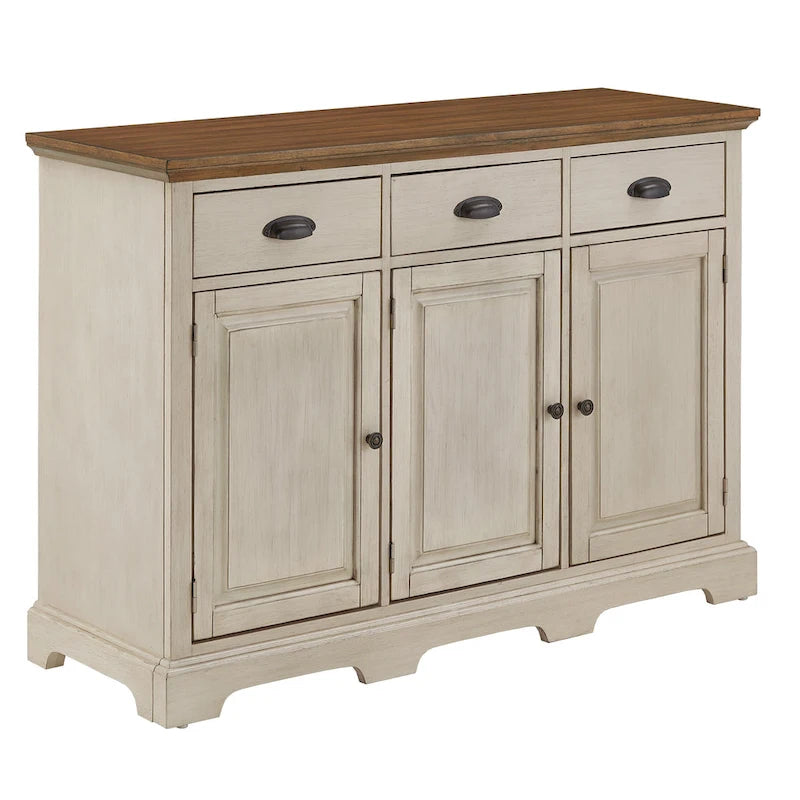 Buffet en bois rustique avec tiroirs et rangements – Plusieurs finitions