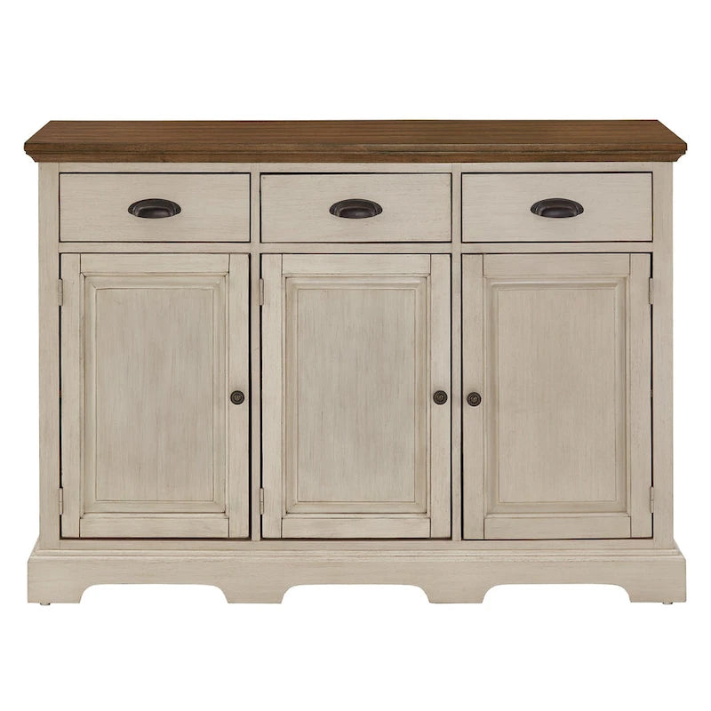 Buffet en bois rustique avec tiroirs et rangements – Plusieurs finitions
