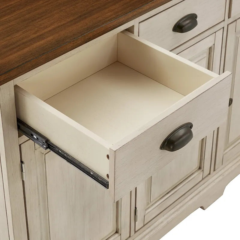 Buffet en bois rustique avec tiroirs et rangements – Plusieurs finitions