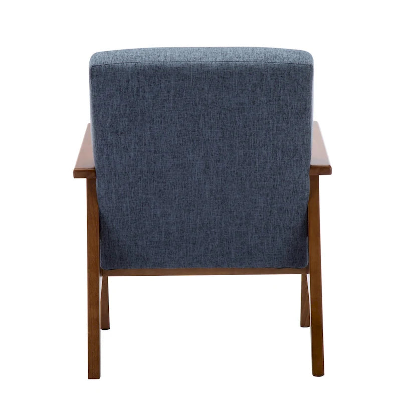 Fauteuil d'appoint en tissu avec accoudoirs et pieds en hêtre – Plusieurs couleurs