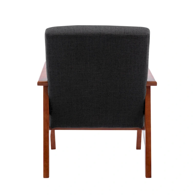 Fauteuil d'appoint en tissu avec accoudoirs et pieds en hêtre – Plusieurs couleurs
