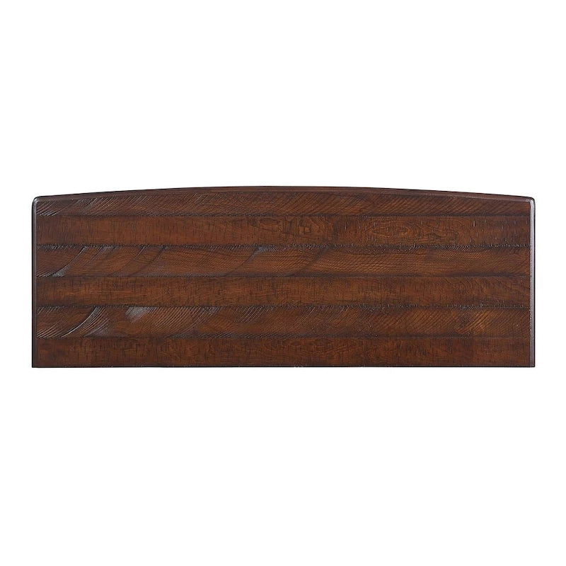 Table console rustique en bois à double porte avec étagère réglable