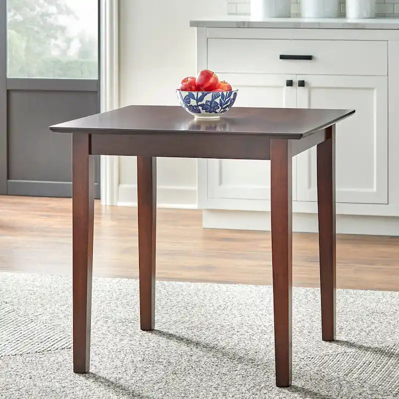 Table de petit-déjeuner carrée compacte avec pieds coniques