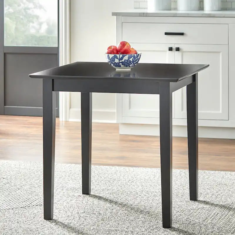 Table de petit-déjeuner carrée compacte avec pieds coniques