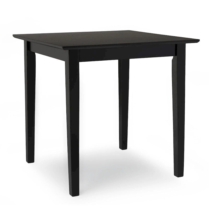 Table de petit-déjeuner carrée compacte avec pieds coniques