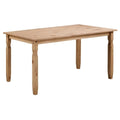 Table à manger rustique en bois de pin massif