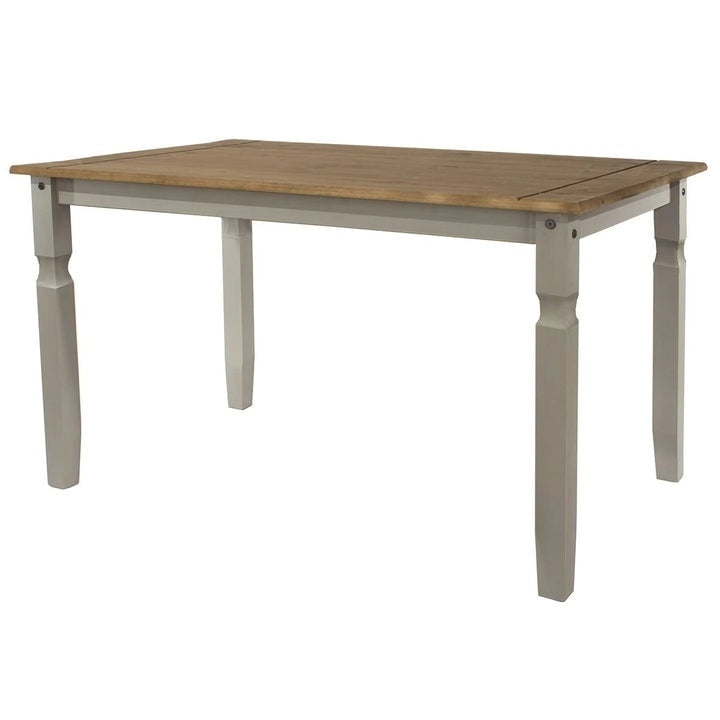 Table à manger rustique en bois de pin massif