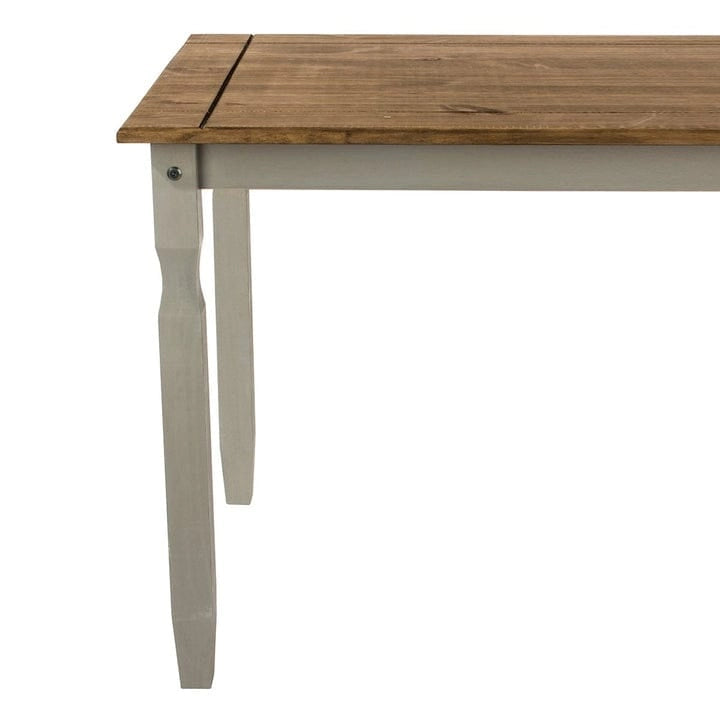 Table à manger rustique en bois de pin massif