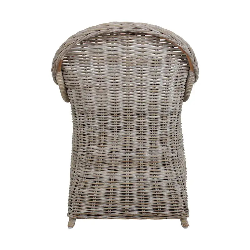 Fauteuil en rotin naturel tressé à la main avec coussin