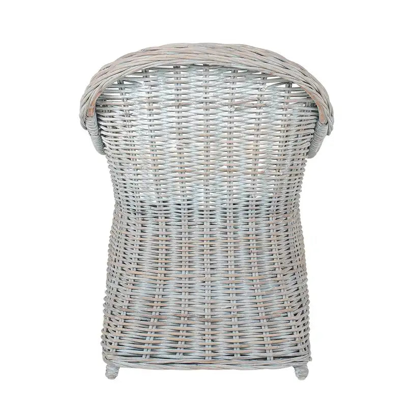 Fauteuil en rotin naturel tressé à la main avec coussin