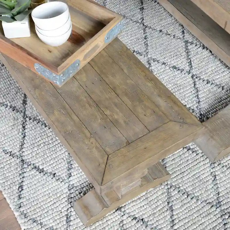 Banc de salle à manger rustique en pin recyclé