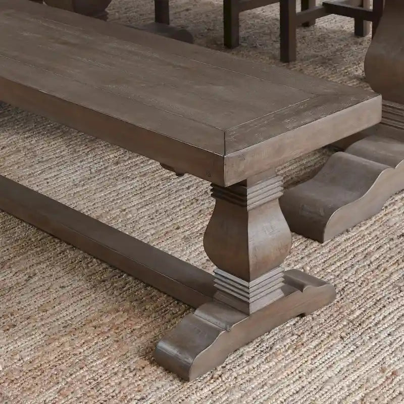 Banc de salle à manger rustique en pin recyclé