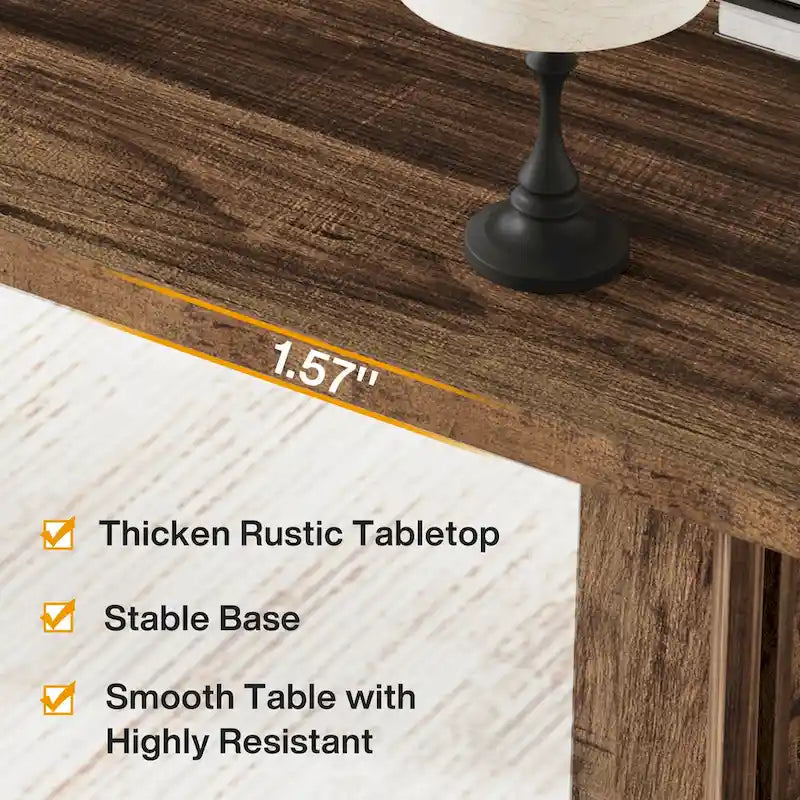 Grand bureau de 160 cm avec plateau effet bois – Plusieurs finitions