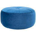 Pouf ottoman rond en velours – Assise d'appoint moderne
