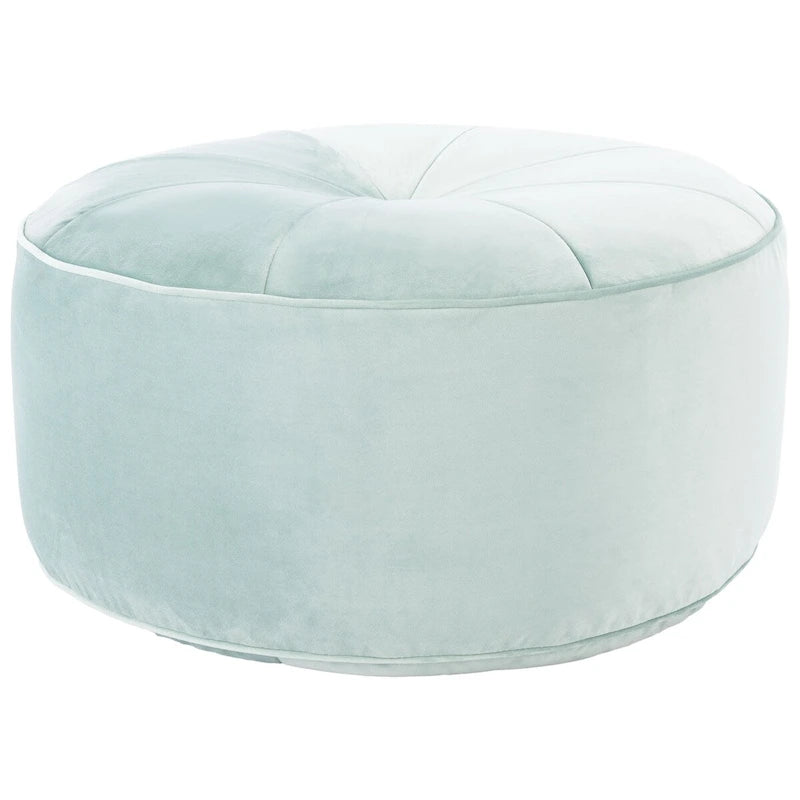 Pouf ottoman rond en velours – Assise d'appoint moderne