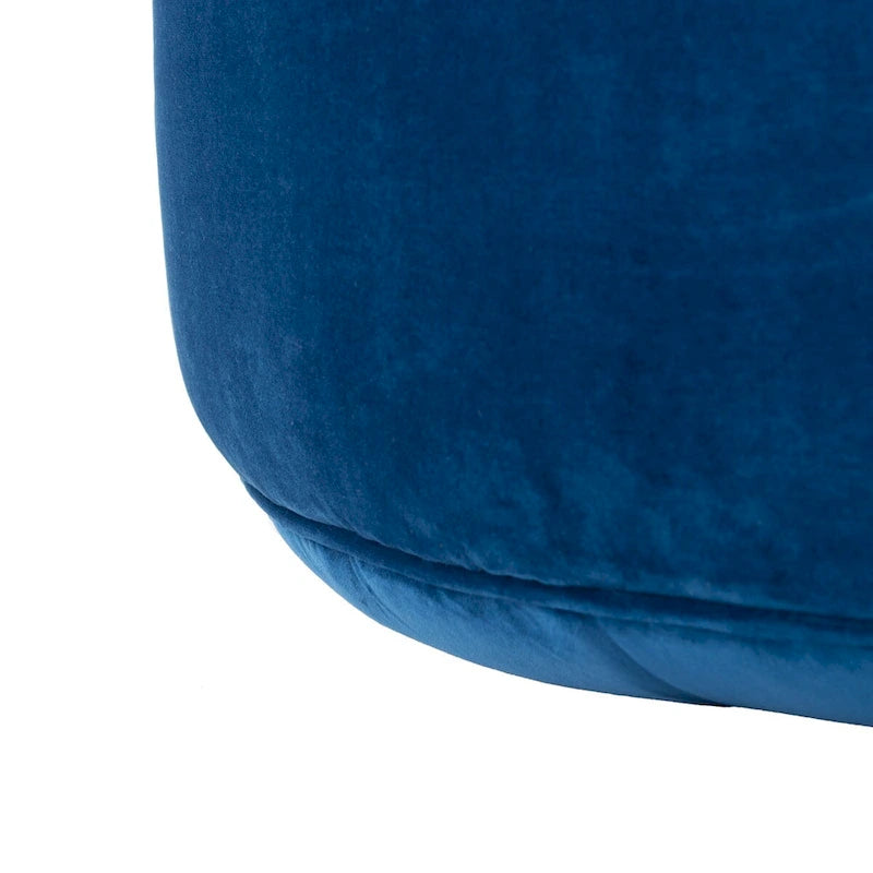 Pouf ottoman rond en velours – Assise d'appoint moderne