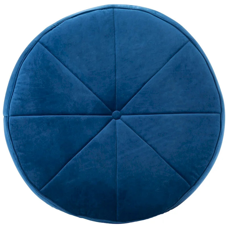 Pouf ottoman rond en velours – Assise d'appoint moderne