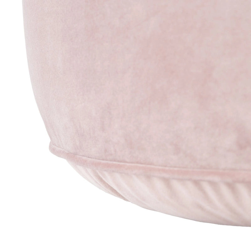 Pouf ottoman rond en velours – Assise d'appoint moderne