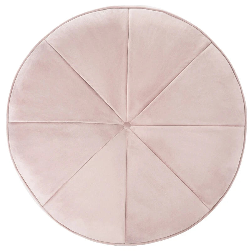 Pouf ottoman rond en velours – Assise d'appoint moderne