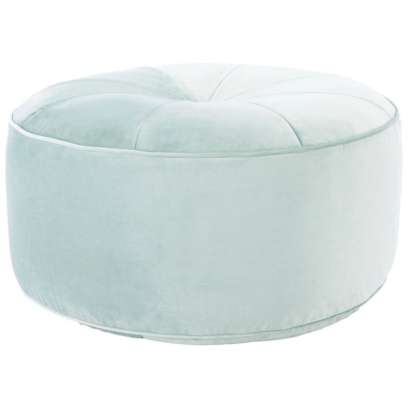 Pouf ottoman rond en velours – Assise d'appoint moderne