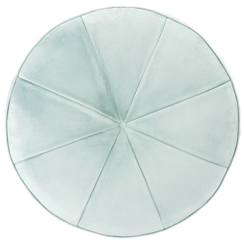 Pouf ottoman rond en velours – Assise d'appoint moderne