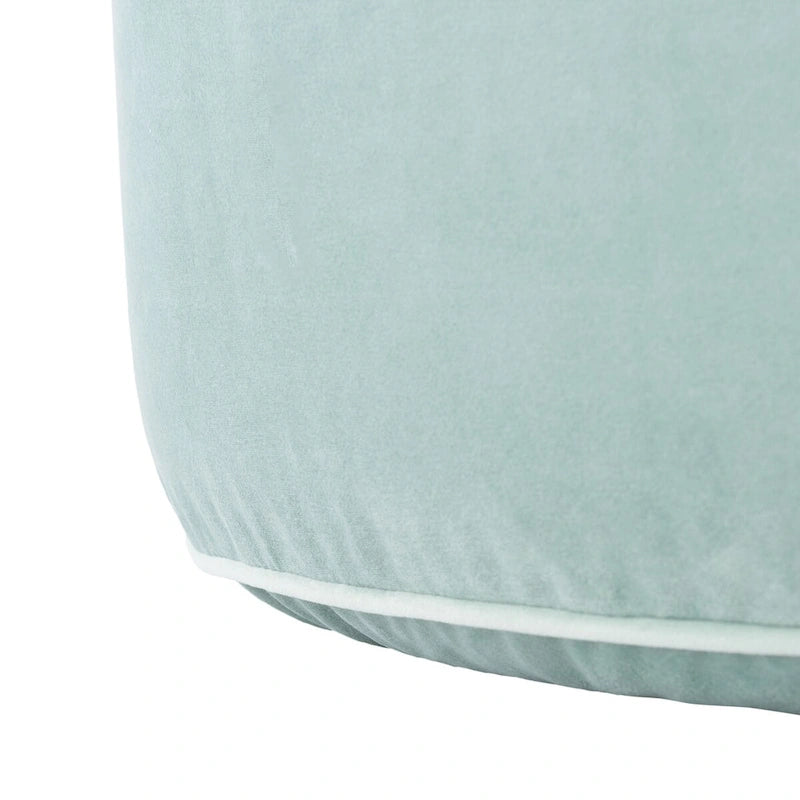 Pouf ottoman rond en velours – Assise d'appoint moderne