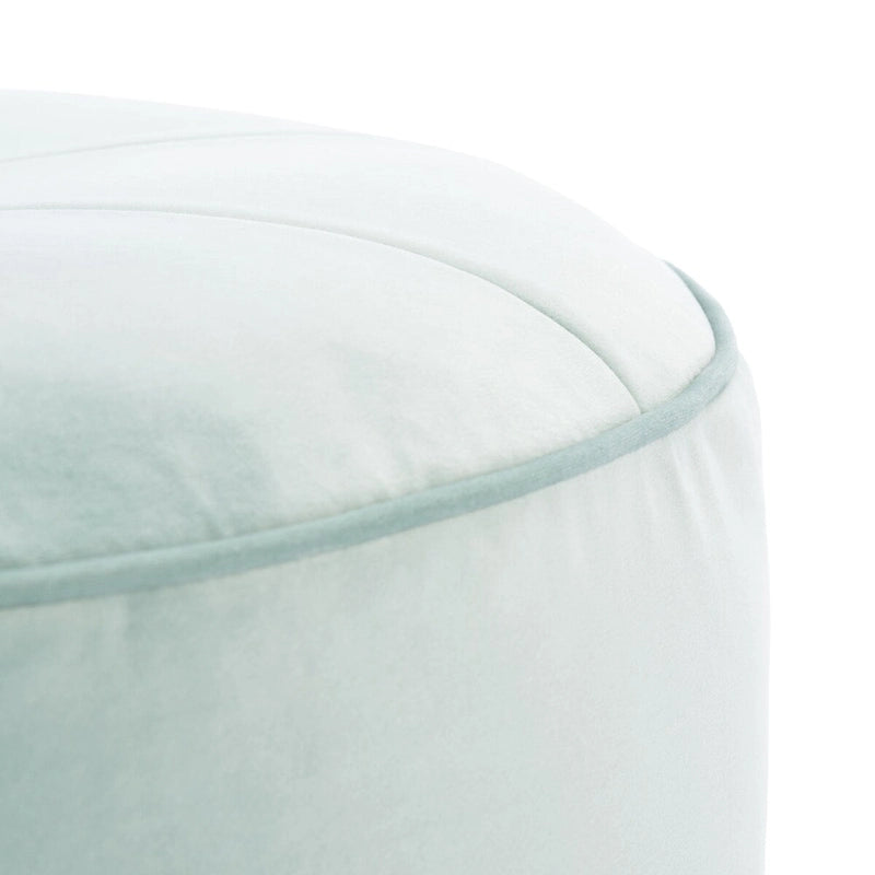 Pouf ottoman rond en velours – Assise d'appoint moderne
