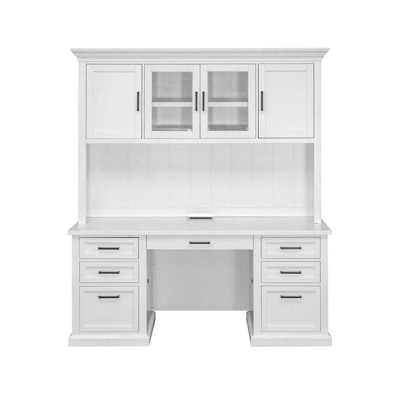 Buffet haut de cuisine en bois moderne avec portes – Entièrement assemblé