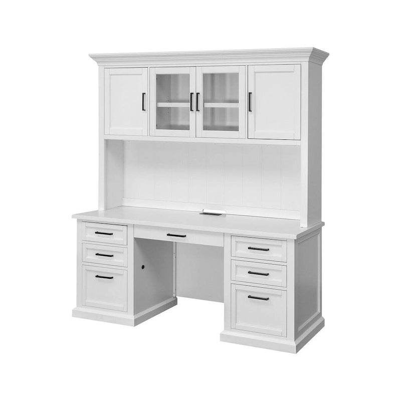 Buffet haut de cuisine en bois moderne avec portes – Entièrement assemblé