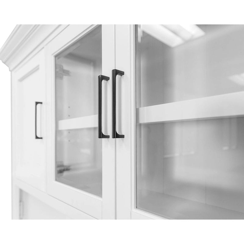 Buffet haut de cuisine en bois moderne avec portes – Entièrement assemblé